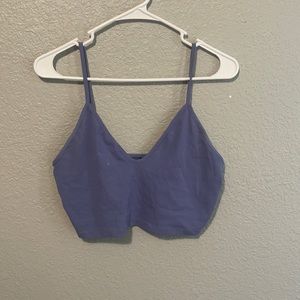 Shein blue cropped tank top, soft material. No holes are stains
